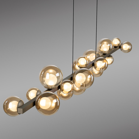 Lampa wisząca z płynną regulacją wysokości PURE E-POPUP 180cm BRĄZOWA (2558-97) - Paul Neuhaus