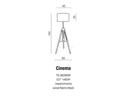 Lampa podłogowa Cinema (AZ0009) Azzardo