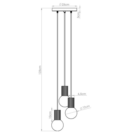 Lampa wisząca HALO 3P biała (SL.1710) - Sollux Lighting