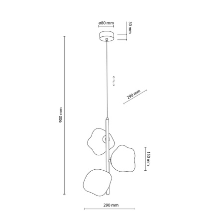 LAVA SABIA LAMPA WISZĄCA 3XG9 (11107) - TK Lighting