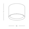 LED CEILING LIGHT 8W 3000K ALUMINUM WHITE (22133 Zambelis) - Zambelis
