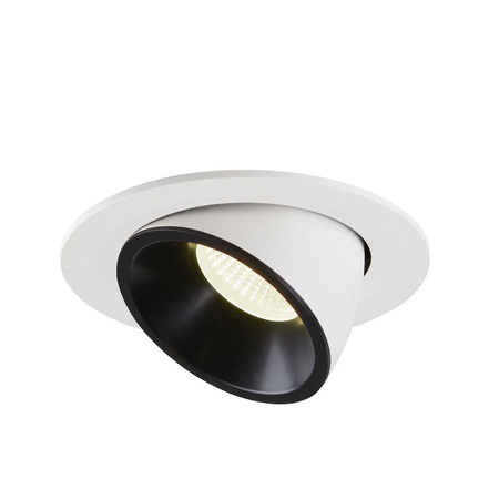 NUMINOS® GIMBLE L, oprawa sufitowa wpuszczana biała/czarna 2700 K 55° (1005990) - SLV