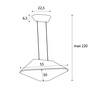 Lampa wisząca CARBON CREAM&GREY (P0568) - MAXLIGHT