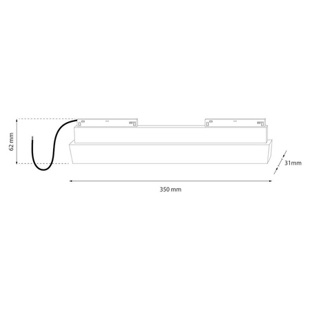 Zasilacz 200W magnetic track 10mm (ML2180) - Milagro