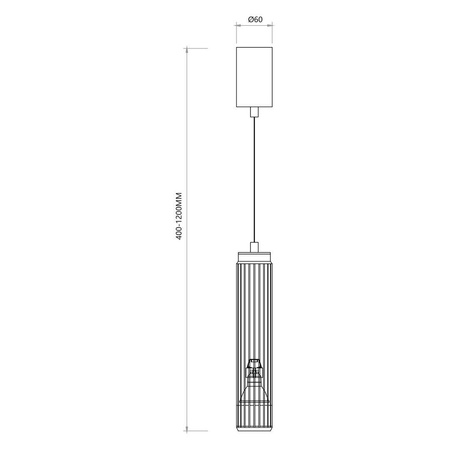 VERTICAL WHITE LAMPA WISZĄCA 1xGU10 (ML0308) - Milagro