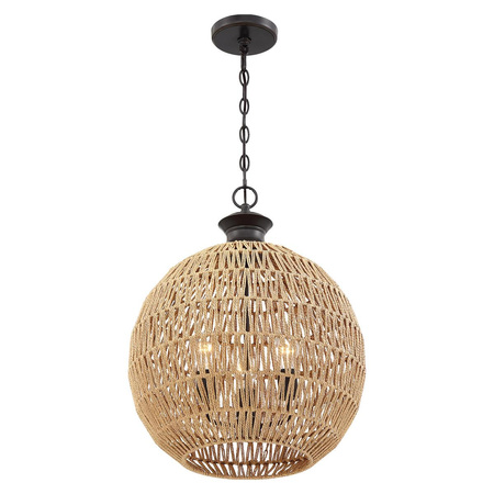 Lampa wisząca Casablanca - 3 źródła światła - Palladiański brąz (QZ-CASABLANCA-3P-PBZ) - Elstead Lighting