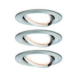 Zestaw Oprawa wbudowana Nova Coin LED 3-st ściemnianie ruchoma 3x6,5W 2700K 230V Żelazo Szczotkowane/Aluminium (PL93483) - PAULMANN