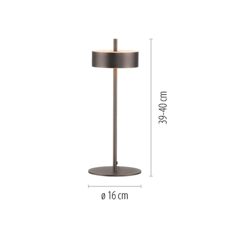 Lampa stołowa ściemnialna, sterowana Smart Q-ROTATE BRĄZOWA (4324-34) - Paul Neuhaus