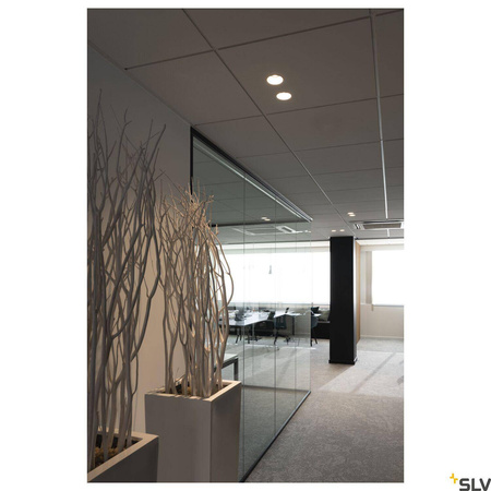 HORN-T, lampa wpuszczana, QPAR111, okrągła, kolor biały, maks. 75 W (113171) - SLV