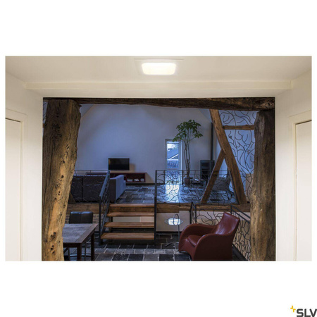 VERLUX, lampa wpuszczana, LED, 3000K, kolor biały matowy, D/S/G 13,5/13,5/7,5 cm, 20W (112692) - SLV