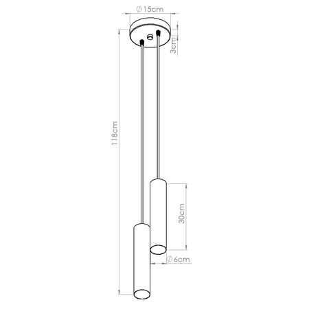 Lampa wisząca LAGOS 2P biała (SL.1868) - Sollux Lighting