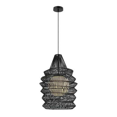RATTAN PENDANT LIGH E BLACK (20155 Zambelis) - Zambelis