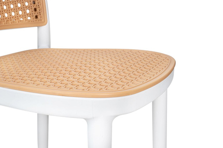 Krzesło barowe WICKY białe (KH010100246) - King Home