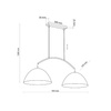 Lampa wisząca FARO czarna 2 PŁ (6008) - TK Lighting