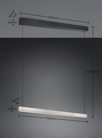 Nowoczesna lampa wisząca nad wyspę kuchenną WALLACE (347910107) - Trio