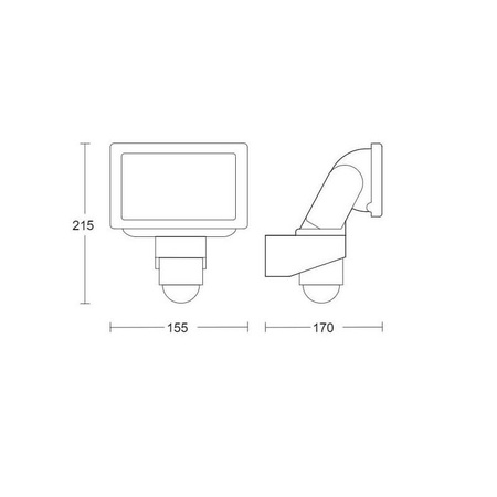 Naświetlacz LED z czujnikiem ruchu FL LED czarny (ST088101) - STEINEL