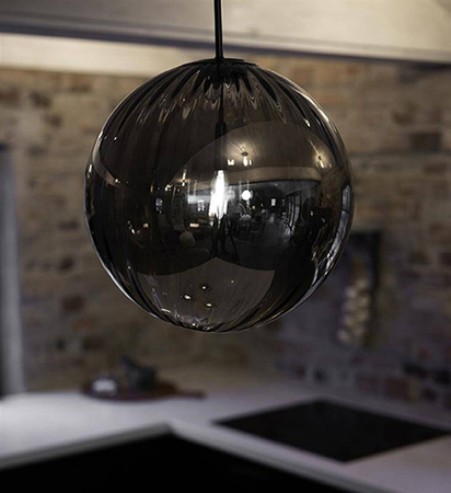 Lampa wisząca FENGARI 1L Matt Black/Smoke (108762) Markslojd