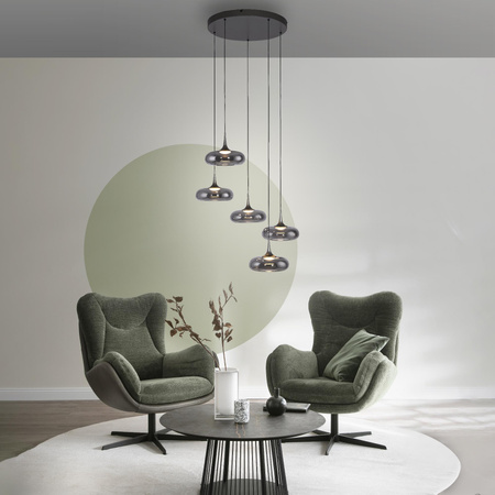 Kaskadowa lampa z płynną regulacją wysokości POSH SZARA (15694-15) - Paul Neuhaus