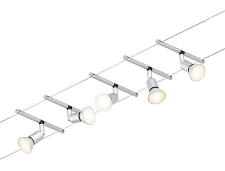 System linkowy zestaw Salt max5x10W GU5,3 Chrom mat/Chrom 12V DC 60VA twszt/metal (PL94442) - Paulmann