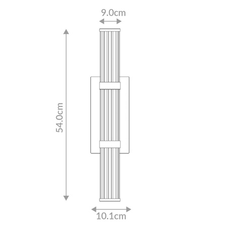 Średni kinkiet LED Fayton - Szczotkowane złoto (QN-FAYTON-M-BG) - Quintiesse