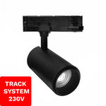 Reflektor Szynowy Zoom TRACK SYSTEM DD-04 230V 10W-30W 4000K Czarny 3 Fazowy 230V - DomenoLED