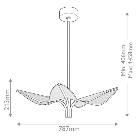 Mała lampa wisząca LED Floriana - Naturalny mosiądz (QN-FLORIANA-P-S-NBR) - Quintiesse