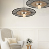 PENDANT LIGHT BAMBOO METAL 1XE27 BLACK (19105 Zambelis) - Zambelis