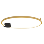 CEILING LED LIGHT 32W 3000K ALUMINIUM-SILICON,BLACK-GOLD RING (23097 Zambelis) - Zambelis