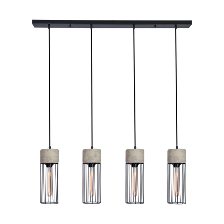 LINE LIGHT 4L CONCRETE STEEL BLACK (1659 Zambelis) - Zambelis