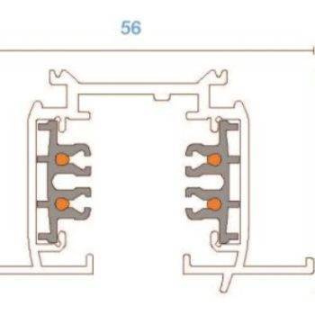 Szynoprzewód wpuszczany TRACK 2m (czarny) (8103) - Shilo
