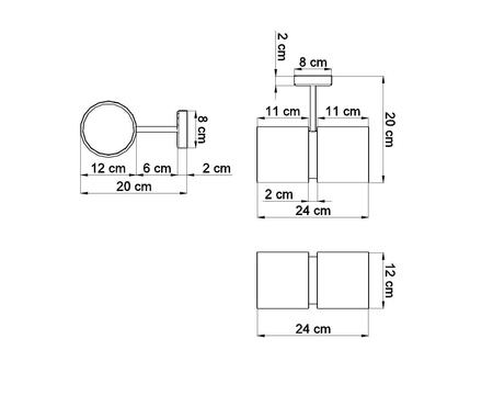 Kinkiet KUKKIA czarna (TH.005CZ) - Thoro Lighting