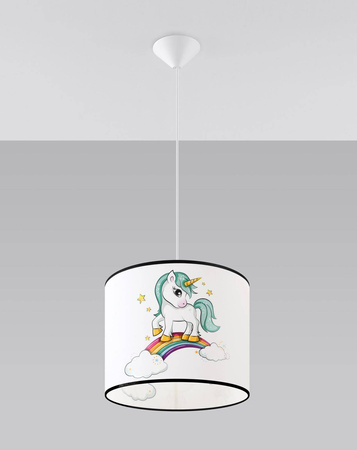 Lampa wisząca do pokoju dziecka bajkowy wzór JEDNOROŻEC 30 (SL.1412) - Sollux Lighting