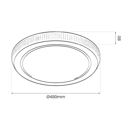 Plafon LUGO 36W Ø480 (ML1855) - Milagro