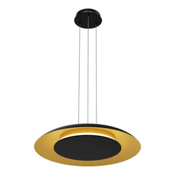 Lampa wisząca Piattino Czarny Złoty 30W LED 3000K-4000k-6000K (ML1815) - Milagro