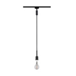 URail Deco System Base Zwis max. 1x20W E14 230V Czarny Mat, kabel z oplotem tekstylnym (PL96912) - PAULMANN