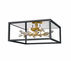 Lampa sufitowa SPRING czarno-złota (C0578-04A-B5TF) - Zuma Line