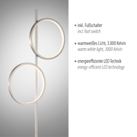 MINI RITUS LAMPA PODŁOGOWA SREBRNY (15396-21) - Paul Neuhaus