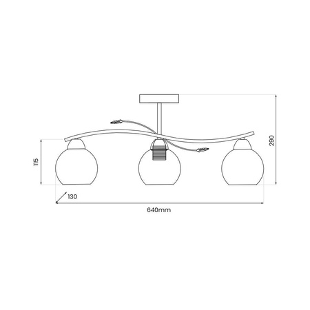 Lampa sufitowa Connor 3 (MLP0874) - Milagro