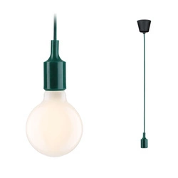 Lampa wisząca Neordic Ketil  max1x60W E27 ciemno-zielony 230Vtkanina/silikon (PL78429) - PAULMANN