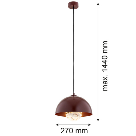 Lampa wisząca 1 pł. PIAVA (8444) - Argon