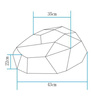 Lampa ogrodowa kamień DIAMOND M LED RGBW 16 kolorów 43 cm (ES-ST014) - Step into Design