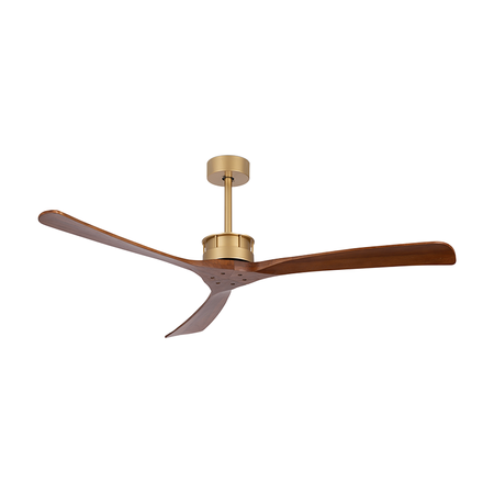 PENDANT FAN GOLD-SOLID WALNUT BLADES METAL-WOOD WITHOUT LIGHT (23002 Zambelis) - Zambelis