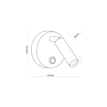 Kinkiet ENZO złoty 1 PŁ G_9 (1372) - TK Lighting