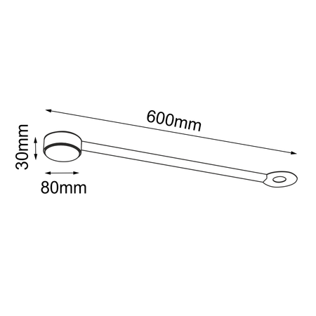 Lampa modułowa Drop Line 1 - Czarna (600 mm)   (1014) - Brosline