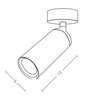 CEILING MOVABLE SPOT LED 9W BLACK (S055-40 Zambelis) - Zambelis