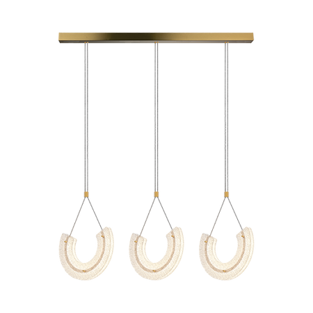LINE LED LIGHT 33W 3000K ALUMINIUM-GLASS GOLD (23031 Zambelis) - Zambelis