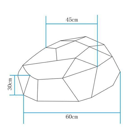 Lampa ogrodowa kamień DIAMOND L LED RGBW 16 kolorów 60 cm (ES-ST015) - Step into Design