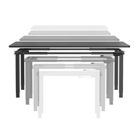 Regulowany elektrycznie stelaż do dużego biurka Control Flex Pro Czarny (LV1352) - LVN SYSTEM