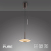 Ściemnialna lampa wisząca z płynną regulacją wysokości PURE VITRUM CIEMNOMETALOWO-BRĄZOWY (2053-34) - Paul Neuhaus