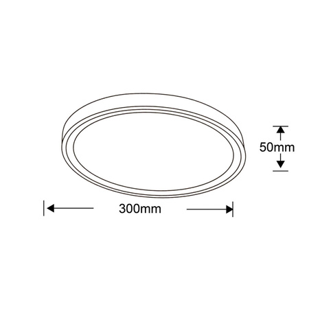 Plafon VEGAS mały 4000K czarny (LP-550/1C S 4BK) - Light Prestige